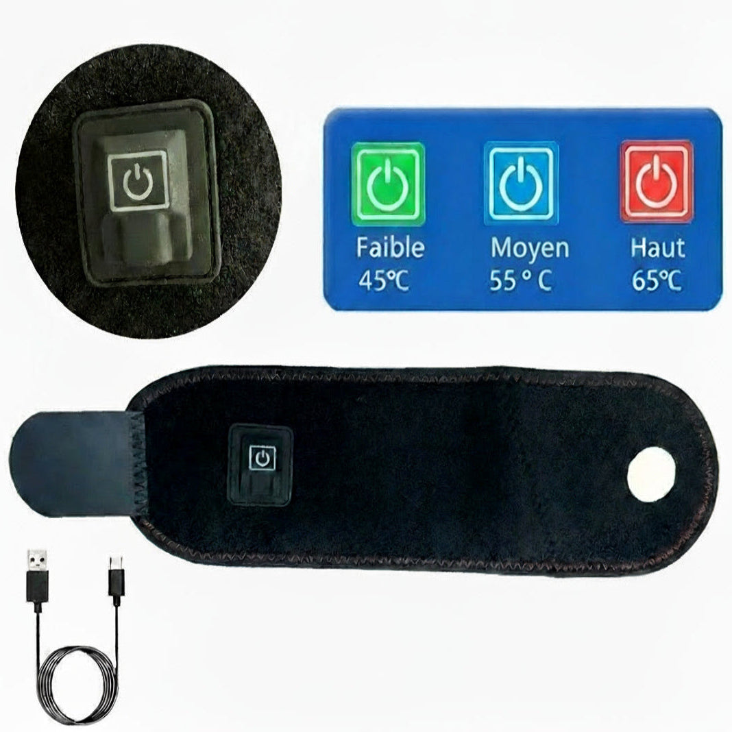Attelle poignet chauffante usb